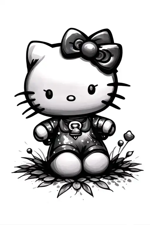 Hello Kitty tattoo design idea