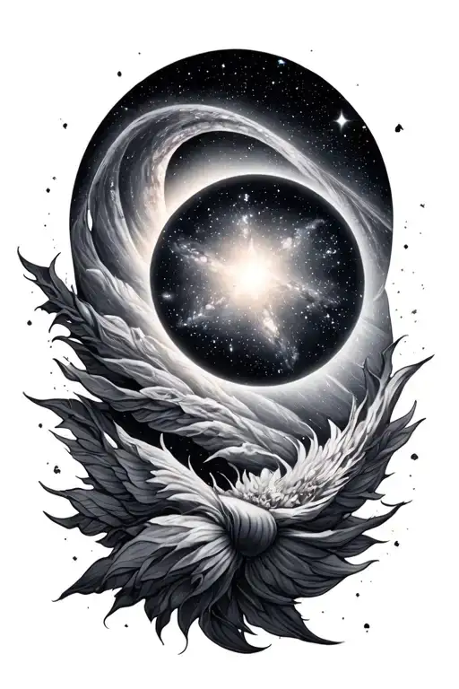 andromeda galaxy star tattoo design idea