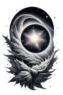 andromeda galaxy star tattoo design idea