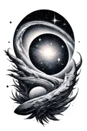 andromeda galaxy star tattoo design idea