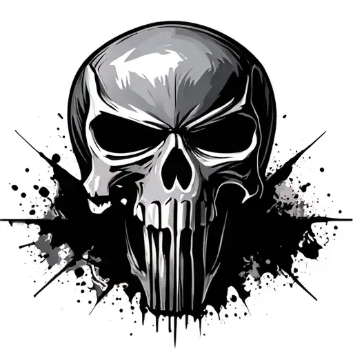 punisher skull tattoo design idea