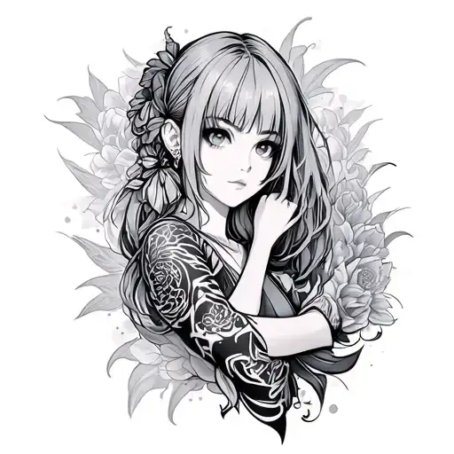 anime sleeve tattoo tattoo design idea