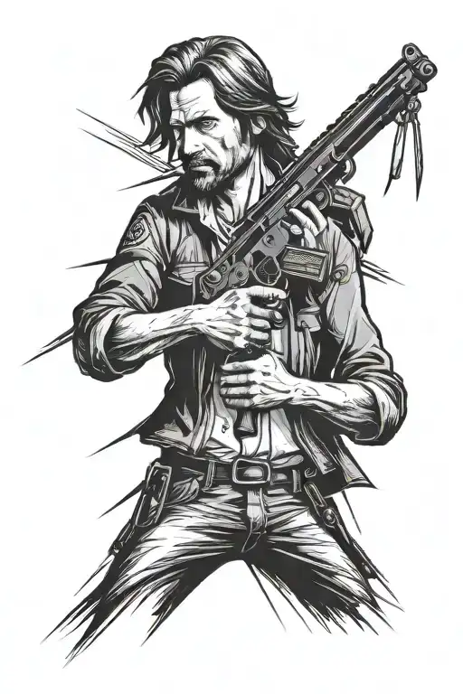 alan wake tattoo design idea