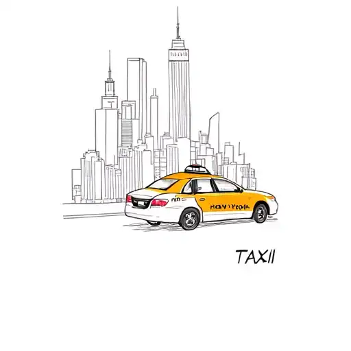 NEW YORK, TAXI, tattoo design idea