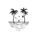 couplke tattoo that like the beach the movies and marvel tattoo design idea