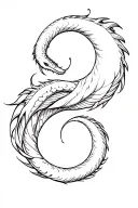 yin and yang snake chasin dragon arm sleeve tattoo design idea