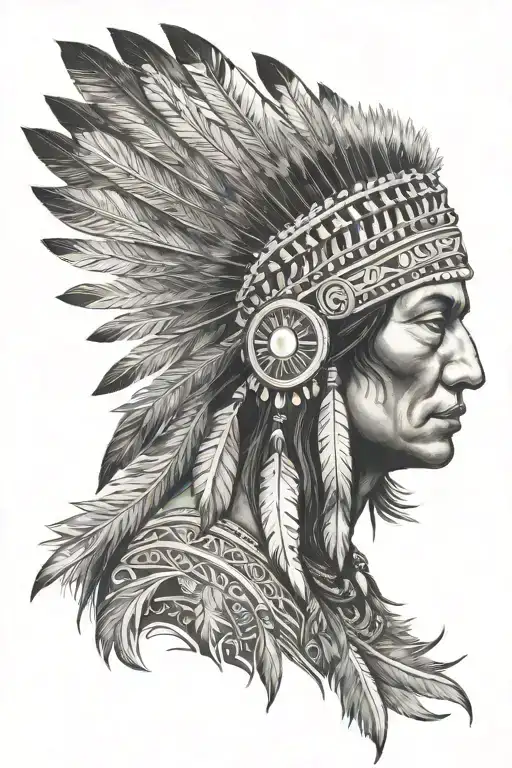 red indian Florida tattoo design idea