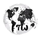 "FTW" ftw with world map tattoo design idea