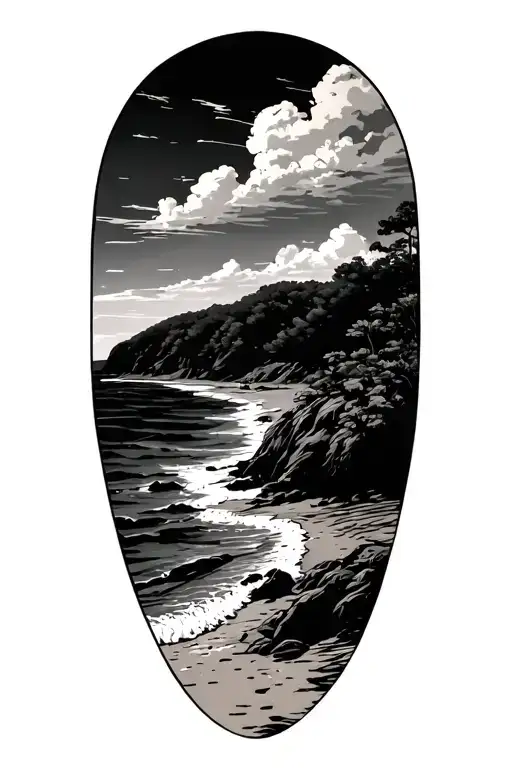 bush headlands bays & beaches mixed tattoo design idea