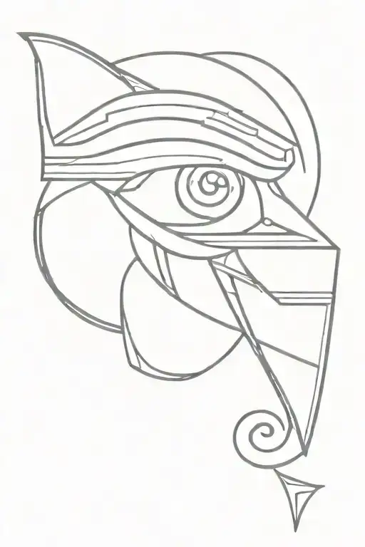 tattoo with Osiris and the eye of Horus tattoo design idea