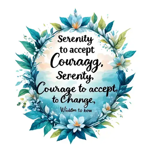"Serenity to accept, Courage to" "Serenity to accept, Courage to" Serenity to accept, Courage to change, Wisdom to know. tattoo design idea