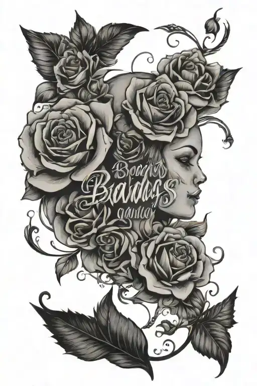 beautiful Badass empowering quotes tattoo design idea