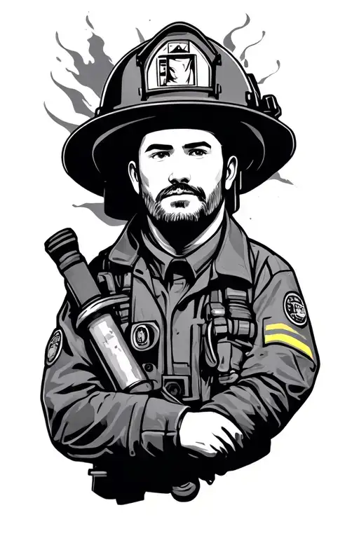 Firefighter mechanic tattoo design idea