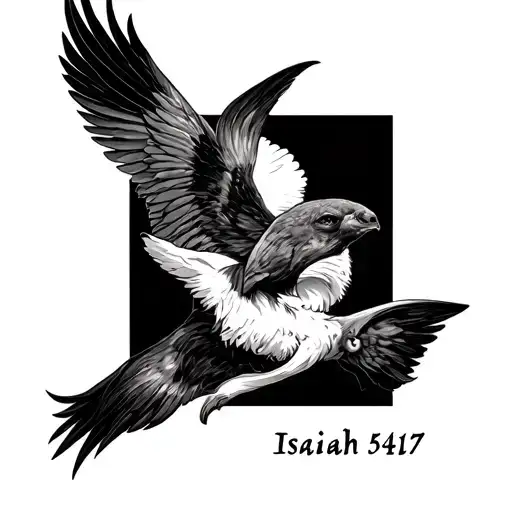 Isaiah 54 17 tattoo design idea