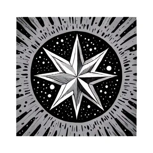 Filler Stars and Dots tattoo design idea