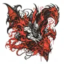 the world of evil demons and devils very detailed, big picture, evil, devils, Hades, demon, undead, fallen angels, fight tattoo design idea