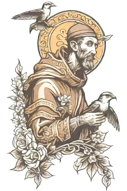 Saint Francis of Assisi tattoo design idea