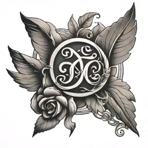 Eros and agape symbol tattoo design idea