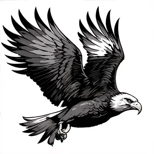 eagle soaring tattoo design idea