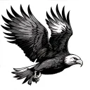 eagle soaring tattoo design idea