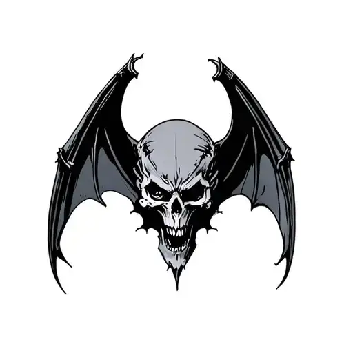Deathbat tattoo design idea