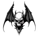 Deathbat tattoo design idea