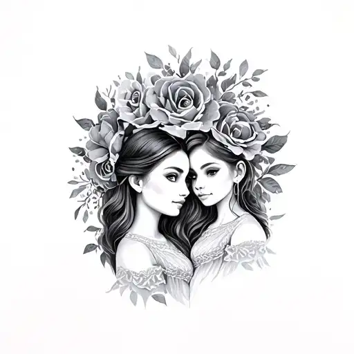 matching mother daughter tattoo tattoo design idea