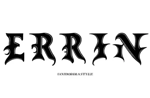 "Errin" tattoo design idea