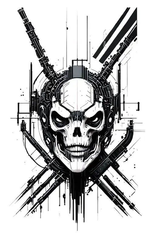 cyberpunk 2077 Cyberware implants tattoo design idea