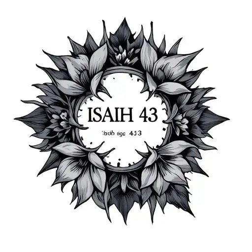 Isaiah 43 tattoo design idea