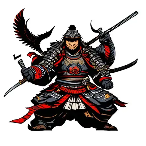 samurai warrior tattoo design idea