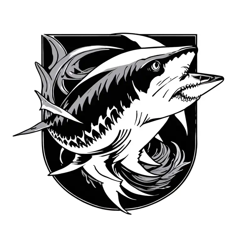 shark fin outline tattoo tattoo design idea