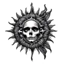 Gothic Sun tattoo design idea