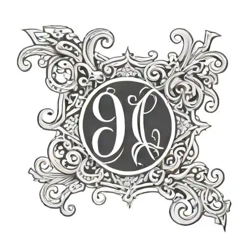 initials OYL overlapped artistic interpretation tattoo design idea