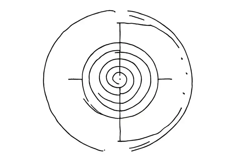 line tattoo cross section representing gemini sign tattoo design idea