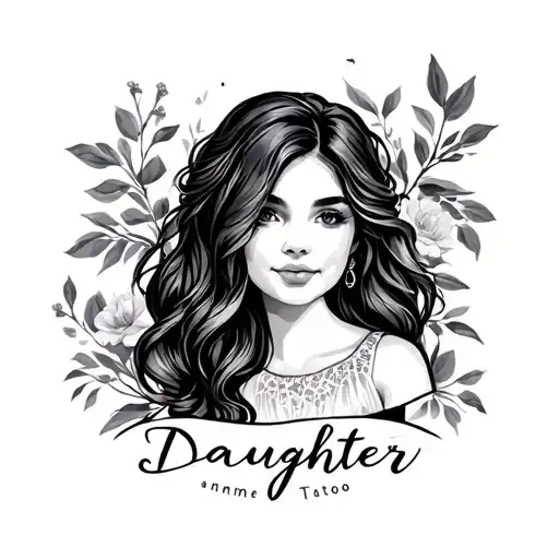 Daughter Name tattoo design idea