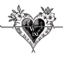 create a heart beat line tattoo with the roman numerals VI XX MMXXIV and your funeral was beautiful i bet god heard you  tattoo design idea