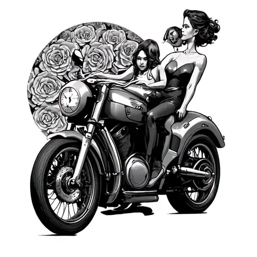 Wife, 3 Kids, Time, Legacy light cycle tattoo design idea