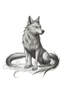 demon wolf tattoo design idea