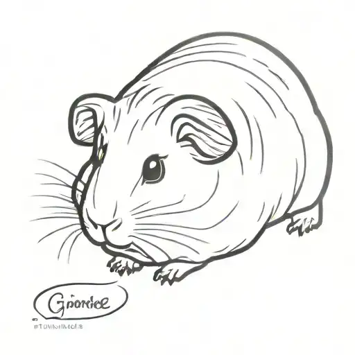 Guinea pig tattoo design idea