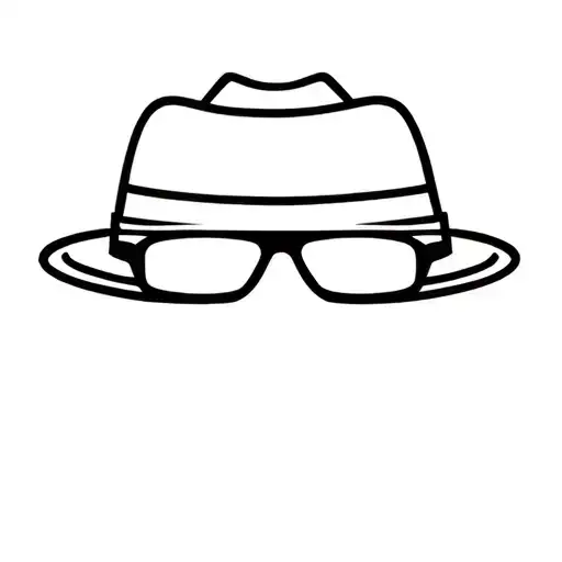 blues brothers 2 hat and 2 sunglasses tattoo design idea