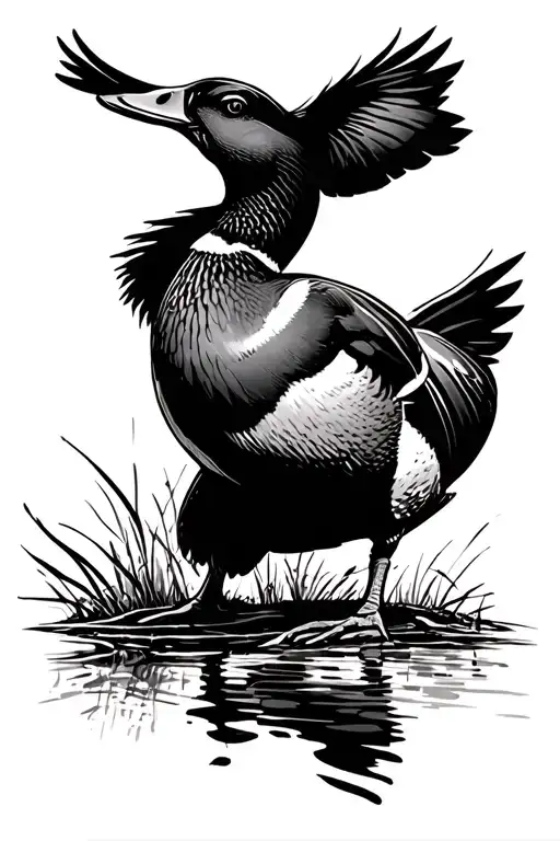 Duck Hunting tattoo design idea