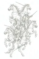 The Four Horsemen of the Apocalypse tattoo design idea