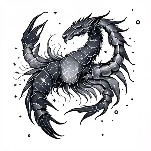 constellations of Leo Scorpio Sagittarius cancer Pisces tattoo design idea