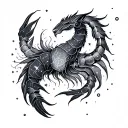 constellations of Leo Scorpio Sagittarius cancer Pisces tattoo design idea