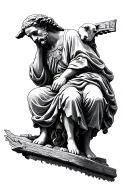 The statue "The Good Shepherd" tattoo design idea