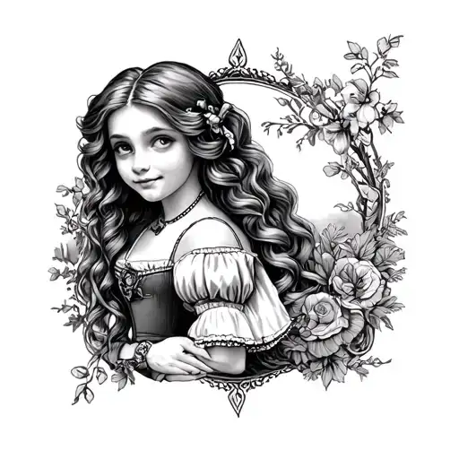 alice and wonderland tramp stamp tattoo  tattoo design idea