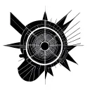 struggling with depression geometric representation tattoo design idea