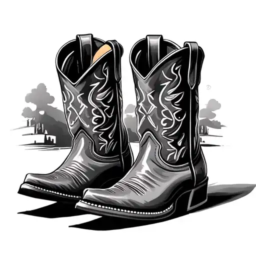 Cowboy Boot tattoo design idea