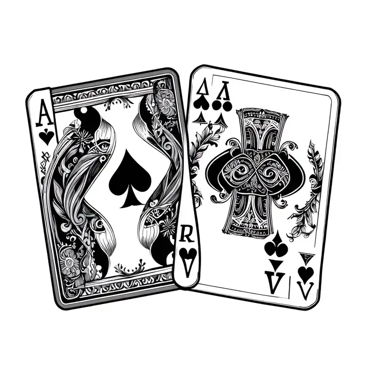 qos queen of spades tattoo design idea
